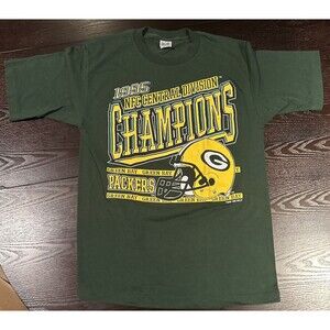 Vintage Green Bay Packers T-Shirt Mens Large 1995 Central Division Champions NFL